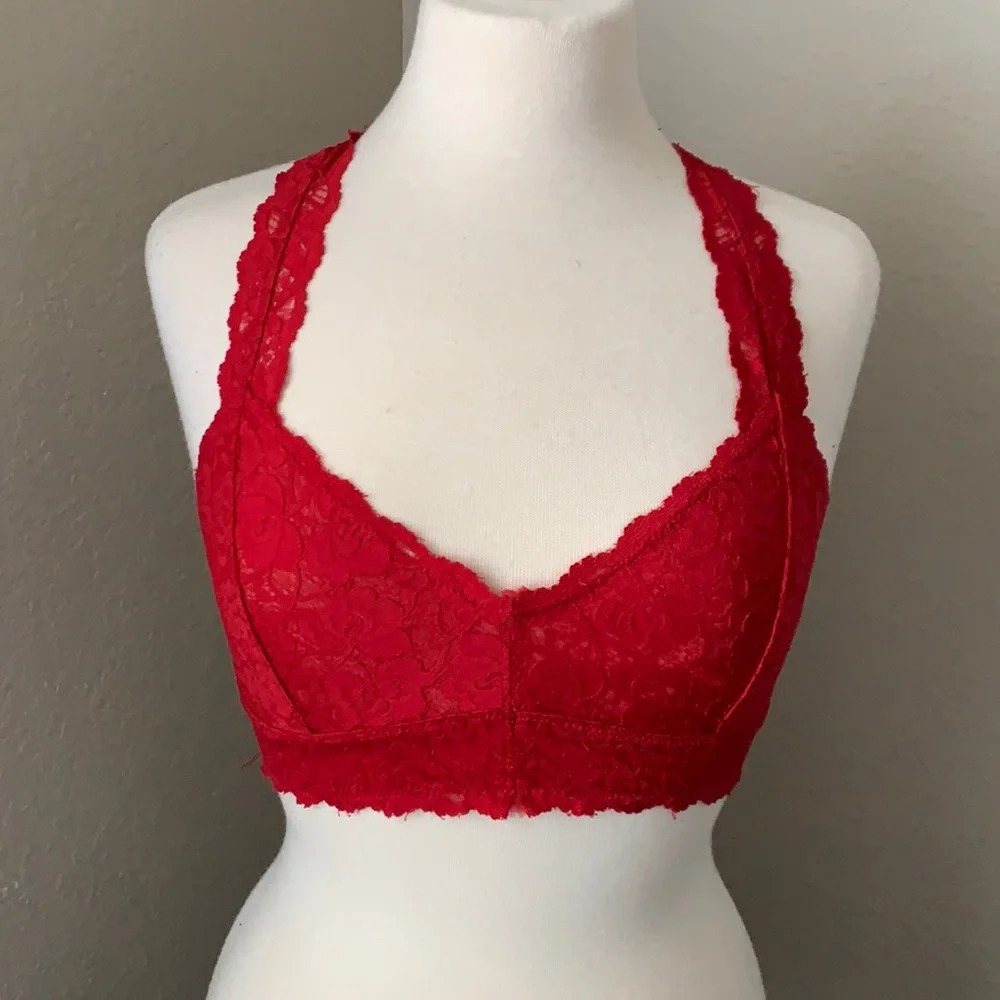 WISHLIST red lace racer back bralette